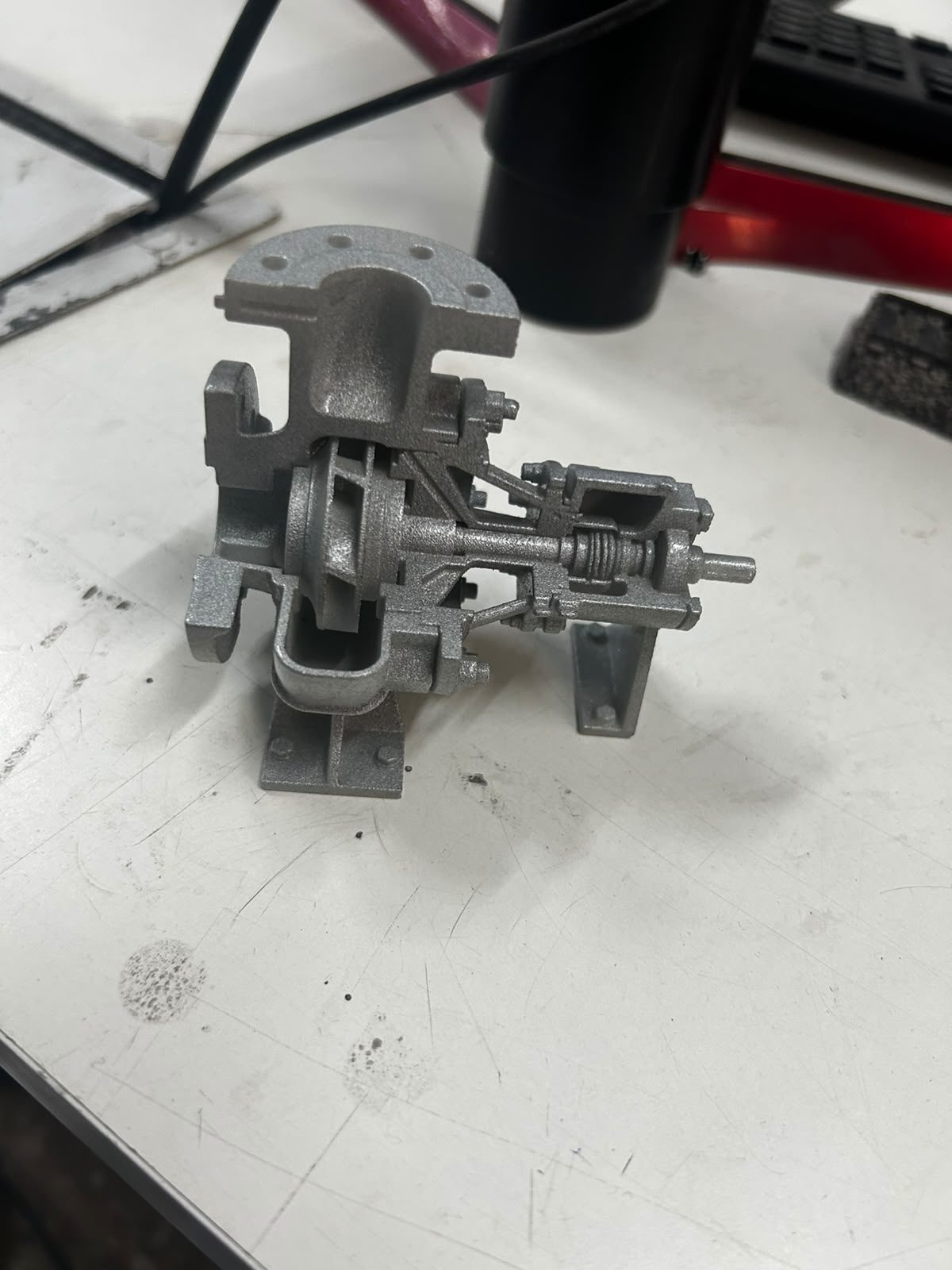 Printed mechanical assembly produced during the internship