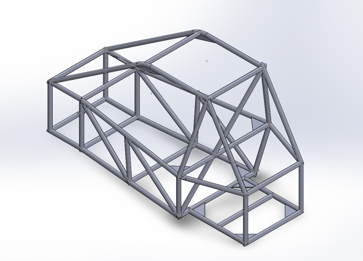 Roll cage tubular space frame model