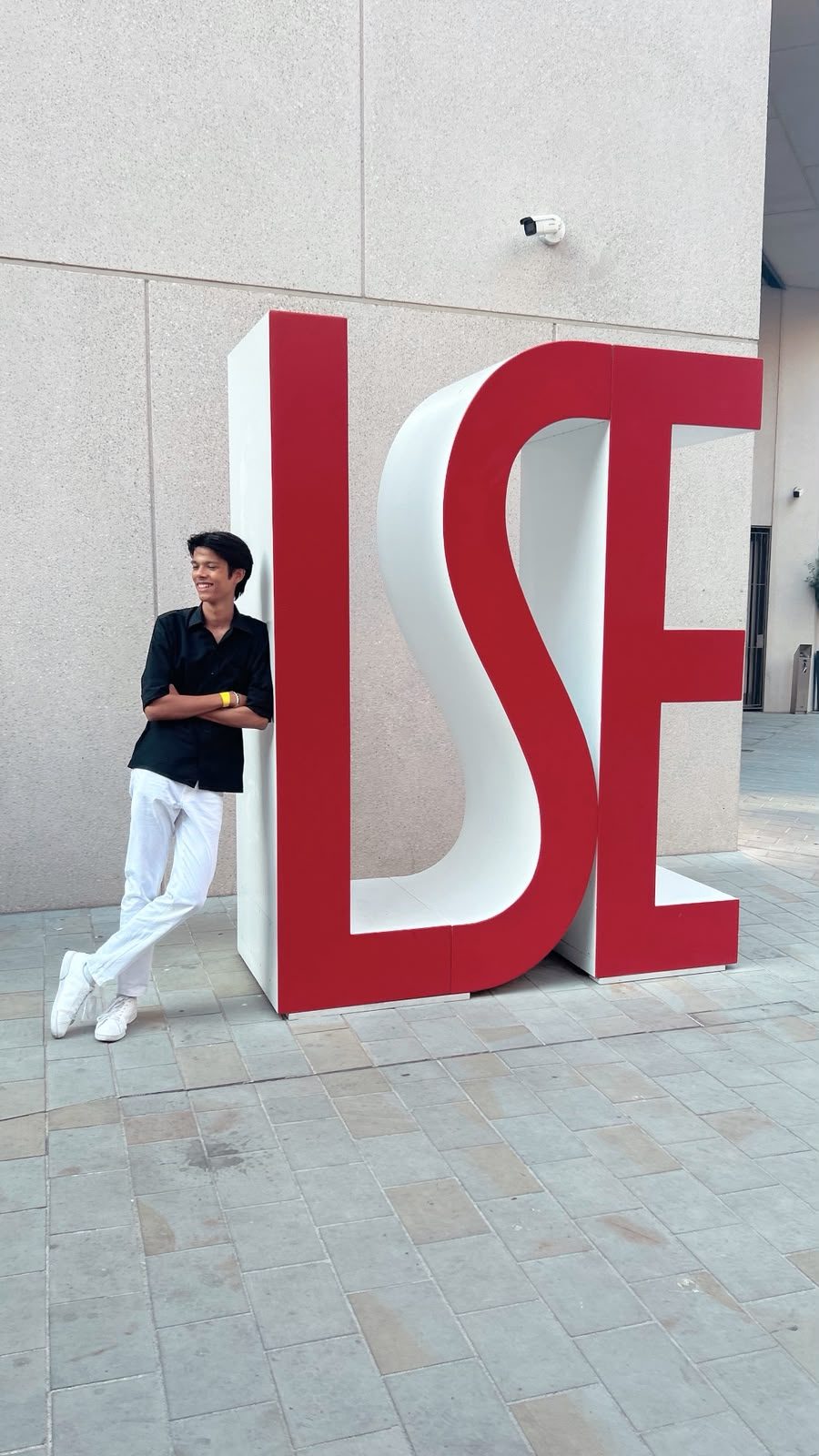 At the LSE campus marker in London