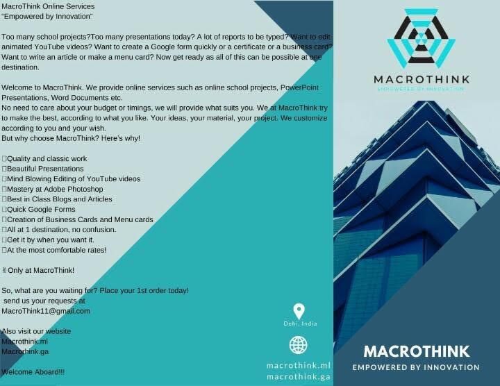 MacroThink brand slide and company description